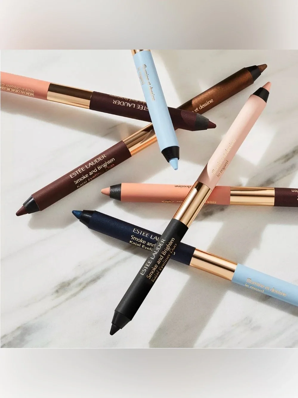 Estee Lauder Dual-Ended Kajal Eyeliner Duo — Black & Nude NIB